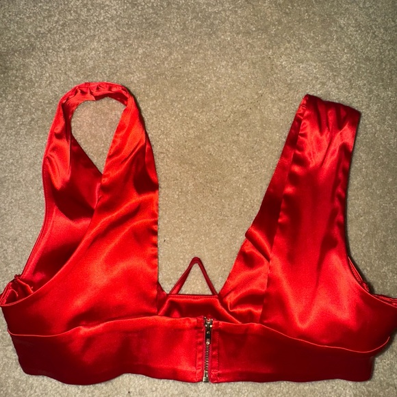 Oh Polly Red Satin Skirt Set - Picture 8 of 8